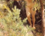 Nude under a fir - 安德斯·左恩